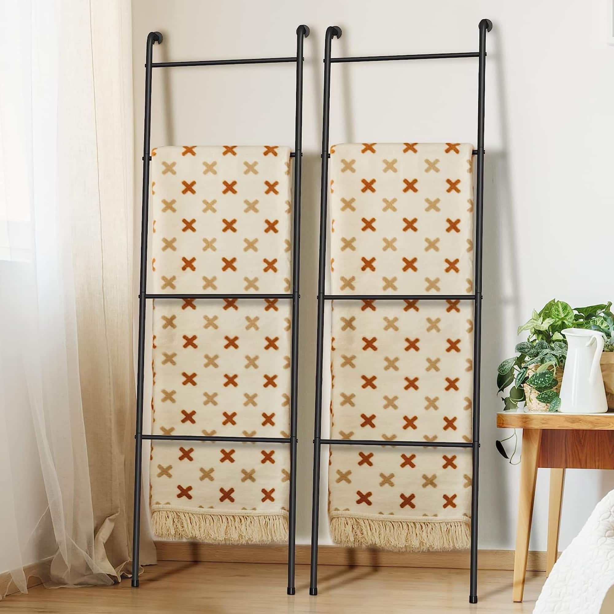 NEX™ Black Metal Blanket Ladder Holder Set